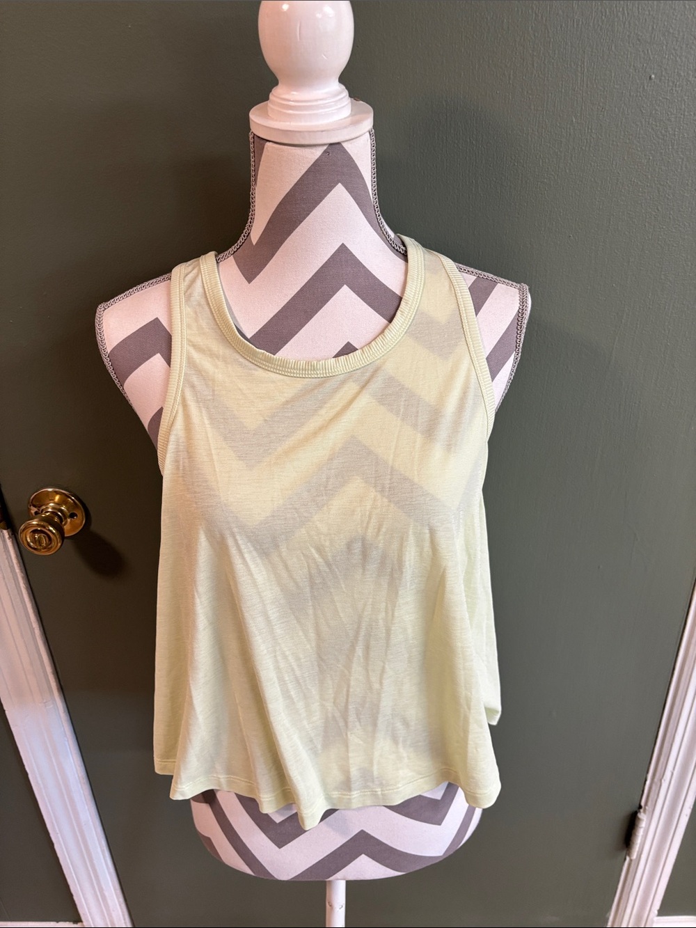 all in motion Pale Yellow Scoop Neck Tank Top